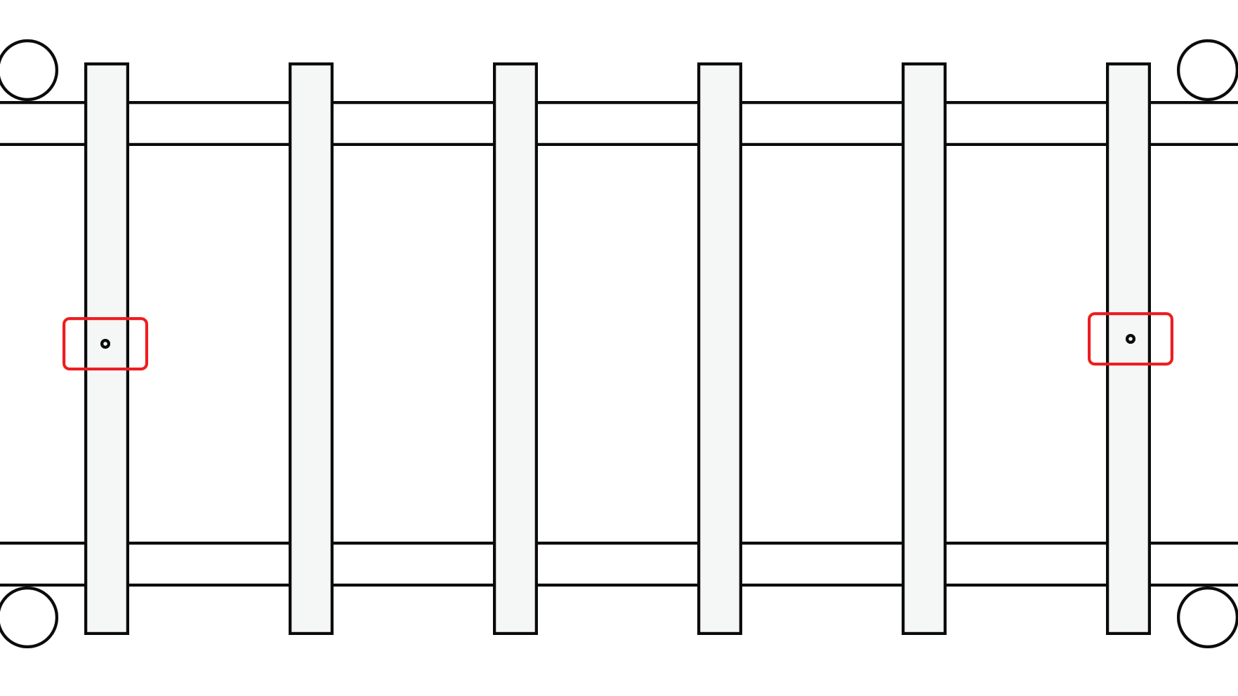 Fixer les mats de la tente surélevée