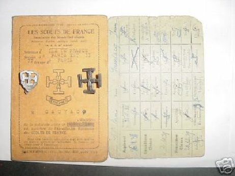 Carte de scout complète, 17e Paris, Paris-Est II, 1940