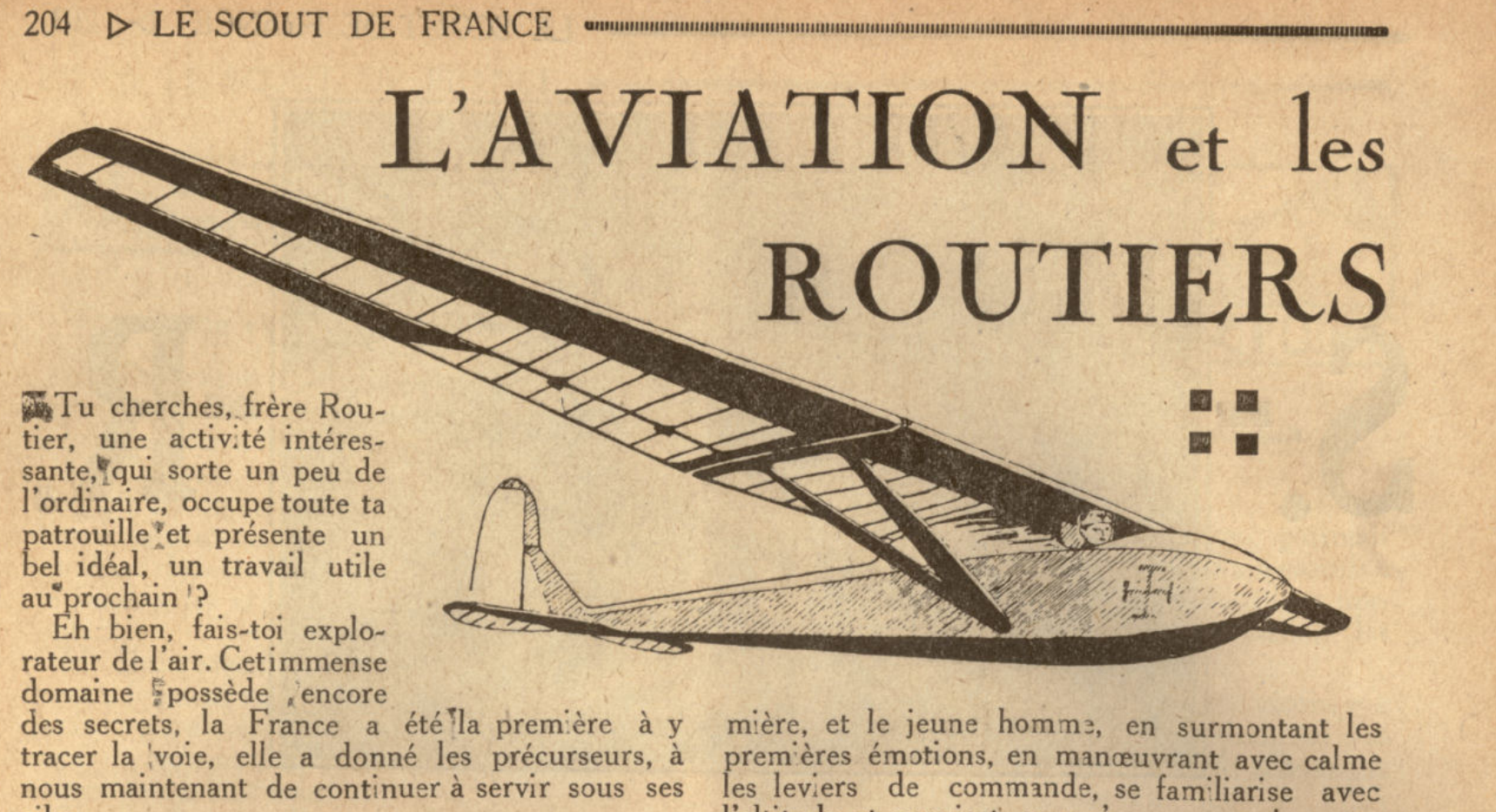 La Route de l&rsquo;air chez les Scouts de France
