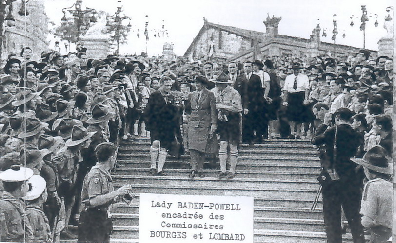 Visite de Lady Baden-Powell à Marseille en 1945
