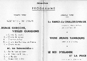 le programme de la fête