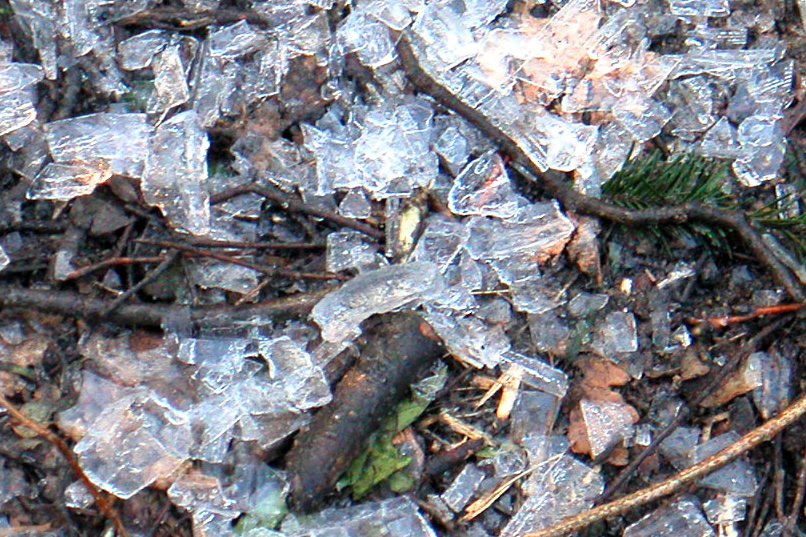 Glaçons tout droit sortis du bidon