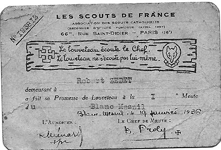 carte de Louveteau 1936