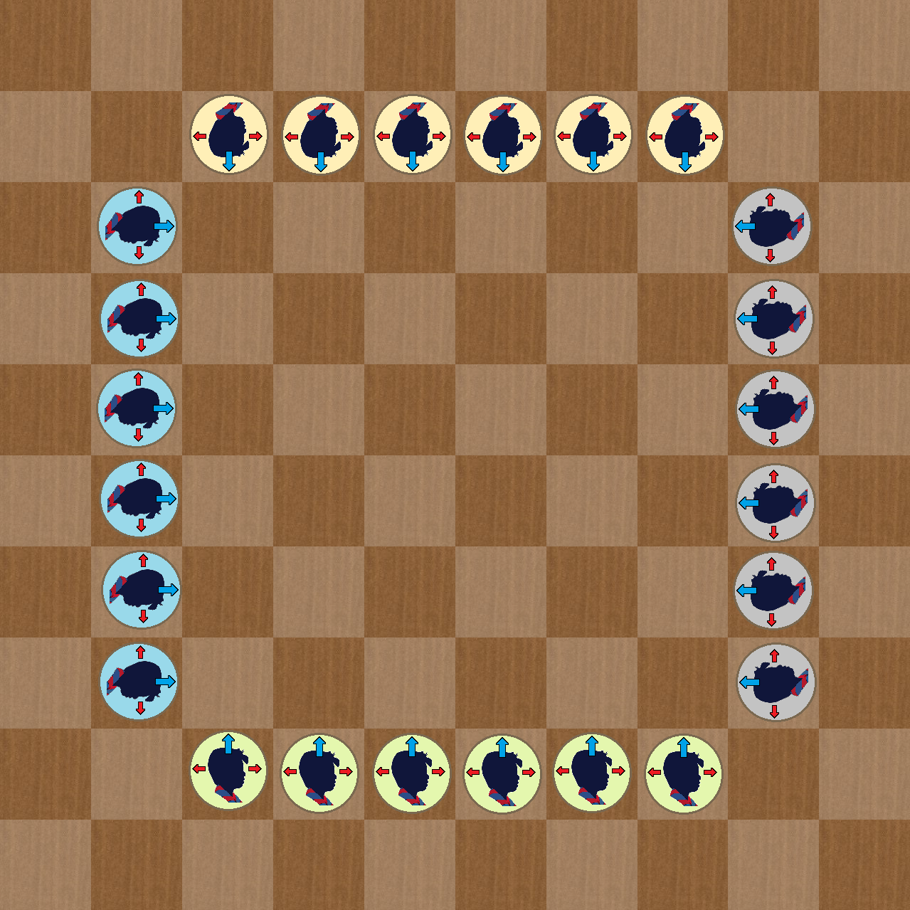 Image du jeu prêt à jouer (version 3 ou 4 joueurs)